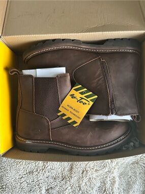 AdTec Brown Leather Chelsea Work Boots – Men’s Size 9.5 – New in Box